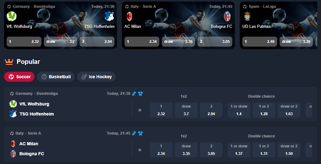 Gxmble Casino sport betting page